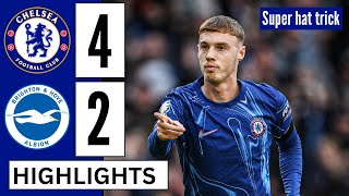 Chelsea vs Brighton 42 Extended HIGHLIGHTS amp All GOALS  Palmer Super Hat Trick  Rutter  Baleba [upl. by Daniella]