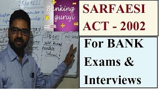 SARFAESI ACT 2002  For Bank exams and Interview  Banking Awareness [upl. by Mccurdy]