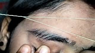 Kajol shape ki eyebrow bnana sikhe।Right eyebrow threading everything।।subscribe [upl. by Fern483]