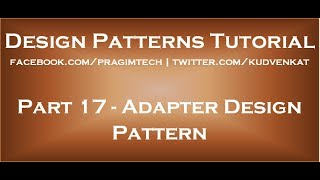 Adapter Design Pattern [upl. by Nnylyt]