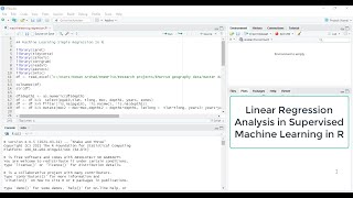 Supervised Machine Learning Based Linear Regression in R  Studio [upl. by Nauqram981]