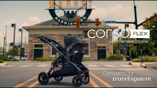 Chicco Corso Flex Convertible Stroller  Travel System [upl. by Rumpf703]