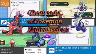 All cheat codes of Pokemon Radical Red version 41 [upl. by Airla]