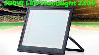 300W LED Floodlight 220V Outdoor Spotlight Tempered Glass Flood Lights IP66 Waterproof LED Projector [upl. by Gadmann]