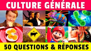 GRAND QUIZ de CULTURE GÉNÉRALE 🤔🧠  50 Questions [upl. by Arded]