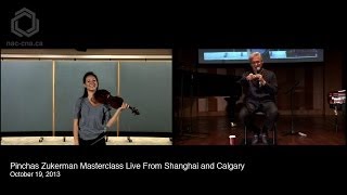 Pinchas Zukerman Masterclass Live from Shanghai and Calgary [upl. by Abdu]