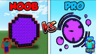 Minecraft NOOB vs PRO GIANT NETHER PORTAL in Minecraft [upl. by Raul]