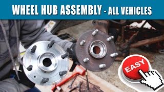 How To Replace Front Wheel Bearing Silverado 19992013 amp 201417 for 120  AutoZone Duralast Hub [upl. by Bywoods]