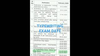 TYPEWRITING EXAM DATE 2025 FEB MARCH [upl. by Romona]