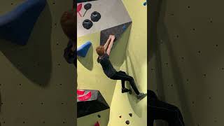 9 year old Jace climbing a new V5 climbing [upl. by Anica980]