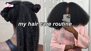 MY HAIR CARE ROUTINE FOR MOISTURIZING NATURAL HAIR  type 4 🌀✨ [upl. by Almeria]