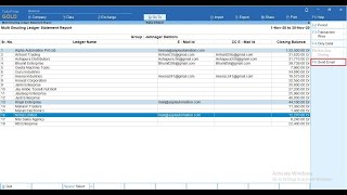 Tally Add On  Multi Emailing Ledger amp Outstanding Report in TallyPrime software [upl. by Stutzman]