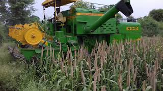 Hind 999 combine millet harvesting bajra combine [upl. by Ariel]