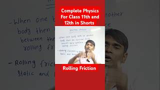 Rolling Friction ll Friction ll For Class 11th NEET and JEE [upl. by Bennie]