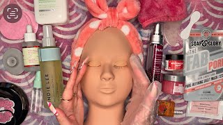 ASMR  Facial Skincare on A Mannequin 👀💆‍♀️ soft whispering tapping [upl. by Elisa]