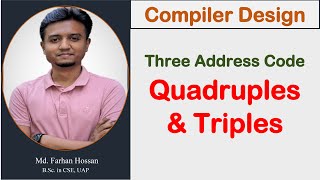 Lec 29  Quadruples amp Triples  Three Address Code  Compiler Design  Bangla Tutorial [upl. by Reibaj]