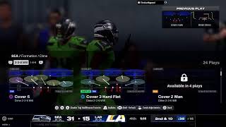 Madden League Seahawks Vs Rams [upl. by Attegroeg]