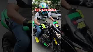 Flyby amp Superreactions reactionvideo flyby viralvideo motorcyles superbike motorcyles [upl. by Justen]