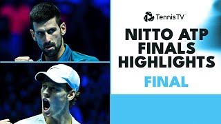 Novak Djokovic vs Jannik Sinner For The Title 🏆  Nitto ATP Finals 2023 Final Highlights [upl. by Meehyr]