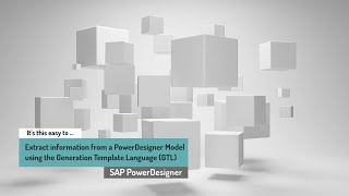 Extract information from PowerDesigner using the Generation Template Language GTL [upl. by Rot581]