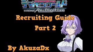 Digimon Re Digitize  Recruit Guide Part 2 [upl. by Holbrooke731]