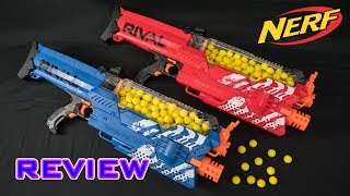 REVIEW Nerf Rival Nemesis MXVII10K Unboxing Review amp Firing Demo [upl. by Ecinnej]