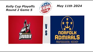 ECHL Game 5 Highlights Adirondack Thunder vs Norfolk Admirals May 11 2024 [upl. by Aduh]