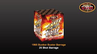 Bright Star Fireworks  1965 Bunker Buster 25 Shot Barrage [upl. by Torres819]