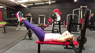 Flat Bench Lying Leg Raise [upl. by Anitsyrhc]