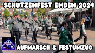 Schützenfest Emden 2024  Aufmarsch amp Festumzug [upl. by Eyar]