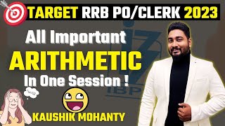 All Important Arithmetic in One Session For RRB POClerk 2023 By Kaushik Mohanty CareerDefiner [upl. by Gloria]