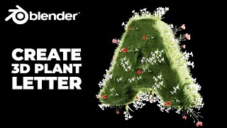 3D Plant Text Animation in Blender 3D  Blender 3D Tutorial [upl. by Ultun]