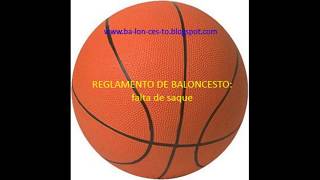 Reglamento de Baloncesto falta de saque [upl. by Randall]