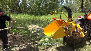 WoodMaxx WM8H Hydraulic AutoFeed 8quot PTO Wood Chipper [upl. by Lanoil855]