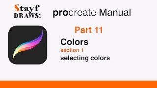 Procreate Tutorial Part 11 Color  Selecting Colors [upl. by Evvie]