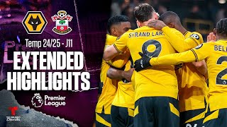 Wolverhampton vs Southampton  Highlights Premier League  Jornada 11  Telemundo Deportes [upl. by Uyekawa]