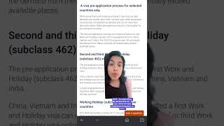 New Work amp Holiday visa subclass 462 for Indians [upl. by Anelrihs193]