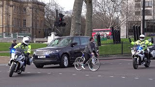 Cyclist gatecrashes Prince Williams motorcade [upl. by Votaw]