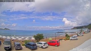 20230616 Arillas Corfu Live Webcam [upl. by Acnairb]