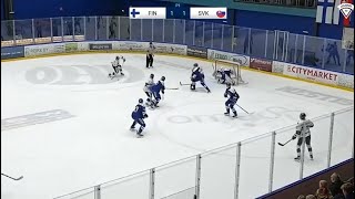 Aatos Koivu Scores For Team Finland in WJC Warmup Tournament  Highlights 11624 [upl. by Eliason]