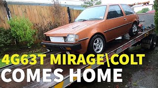 Mirage\Colt 4G63T Engine Swap Sleeper Car comes home  Brake and suspension modifications [upl. by Yerfdog]