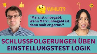 Schlussfolgerungen üben  Einstellungstest Logisches Denken trainieren einstellungstest logik [upl. by Melania]