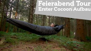 Feierabend Tour und erster Aufbau vom Snugpak Cocoon  WaldläuferTour 24 [upl. by Ttenaej]