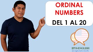 ORDINAL NUMBERS  Inglés Fácil y Sencillo [upl. by Senilec]