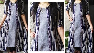 DIY Long Jacket Cutting and Stitching  Designer Long Jacket Cutting and Stitching [upl. by Lerej444]