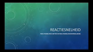 Reactiesnelheid Berekenen [upl. by Nolrah601]