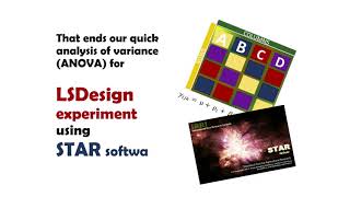 ANOVA for Latin Square Design using STAR Software [upl. by Nohsad]