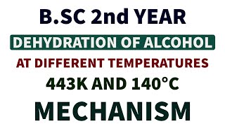 Dehydration of Alcohols at Different Temperature 443K and 140°C  Mechanisms  BSC 2nd Year [upl. by Eimmis]