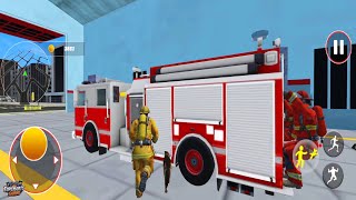 Fire Truck Rescue Sim Games 3d  Fire Truck Driving Sim Gameplay Open World 3d Environment [upl. by Mmada15]