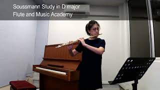 Flute ABRSM Grade 2 from 2022 A2 Soussmann Study in D major Op 53 [upl. by Arocahs]